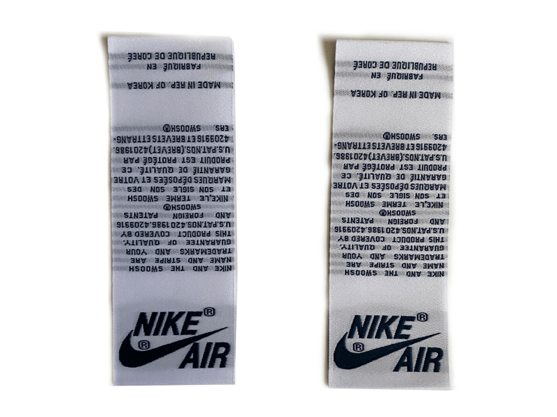 nike air tongue tag for sale