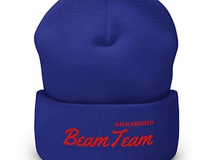 Royal Blue Red Sacramento Beam Team Cuffed Beanie