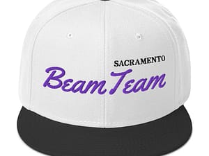 Sacramento Beam Team White (Or Grey) Black Purple Snapback Hat