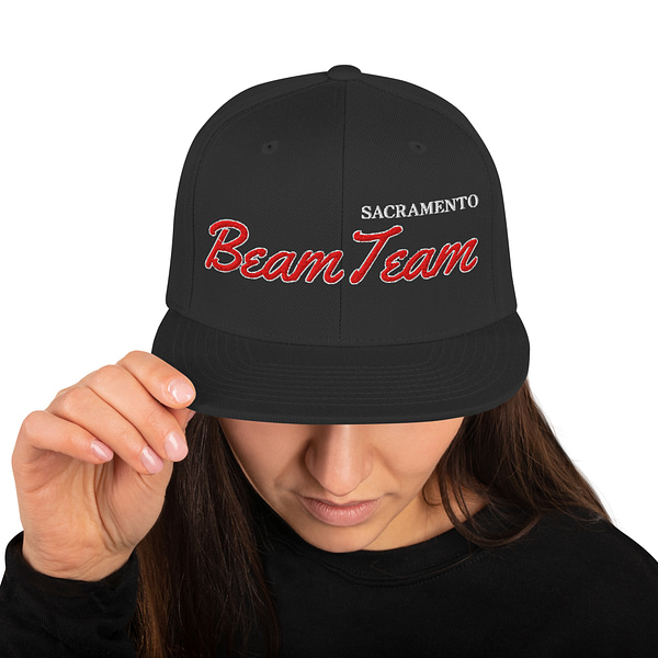 Black Red White Green UV Sacramento Beam Team Snapback Hat Cap