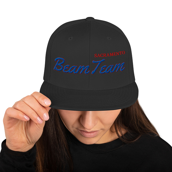 Black Red Blue Green UV Sacramento Beam Team Snapback Hat Cap