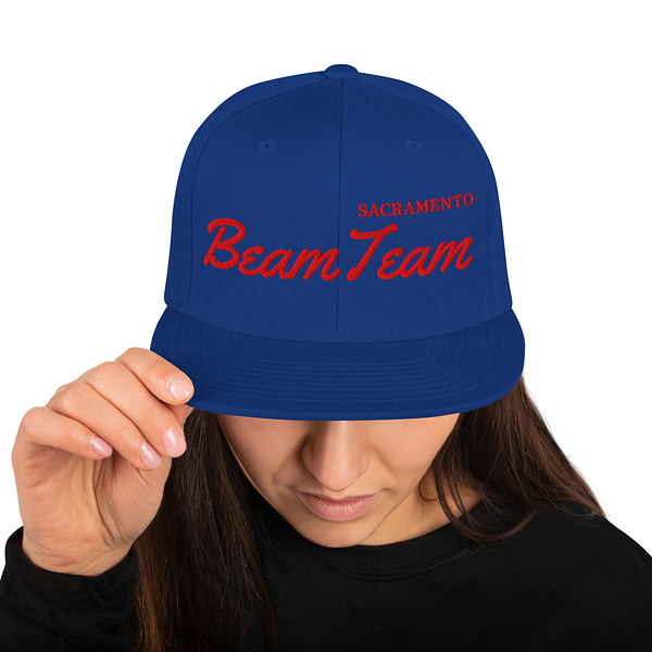 Royal Blue Red Green UV Sacramento Beam Team Snapback Hat Cap