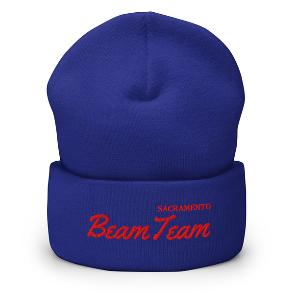 Royal Blue Red Sacramento Beam Team Cuffed Beanie