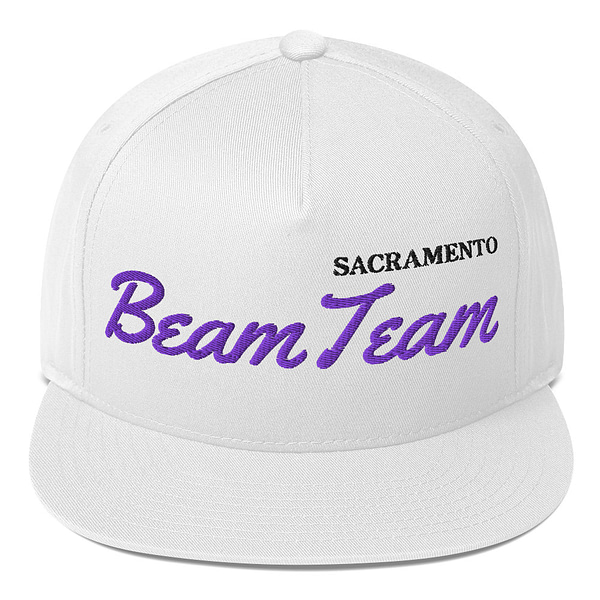 Sacramento Beam Team Snapback Flat Bill Hat Cap Green UV