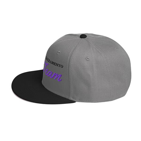 Sacramento Beam Team White (Or Grey) Black Purple Snapback Hat - Image 4