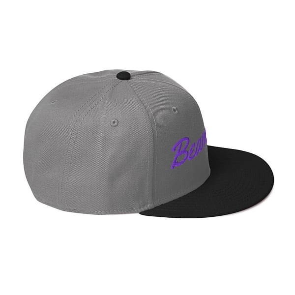 Sacramento Beam Team White (Or Grey) Black Purple Snapback Hat - Image 5