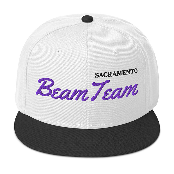 Sacramento Beam Team White (Or Grey) Black Purple Snapback Hat