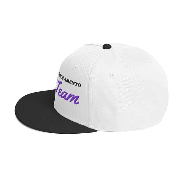 Sacramento Beam Team White (Or Grey) Black Purple Snapback Hat - Image 7