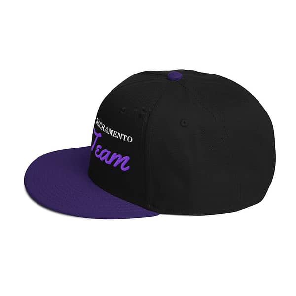 Black Purple Sacramento Beam Team Snapback Hat Cap - Image 3