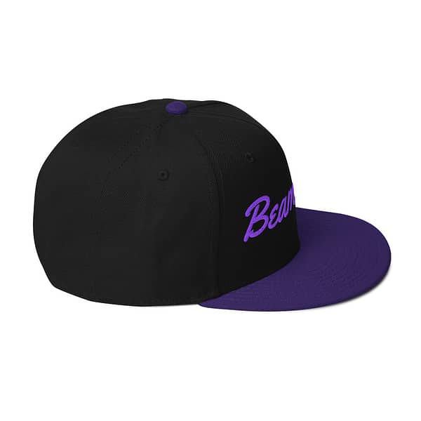 Black Purple Sacramento Beam Team Snapback Hat Cap - Image 4